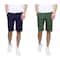 Galaxy by Harvic Men's Flat Front Slim Fit Stretch Chino Shorts